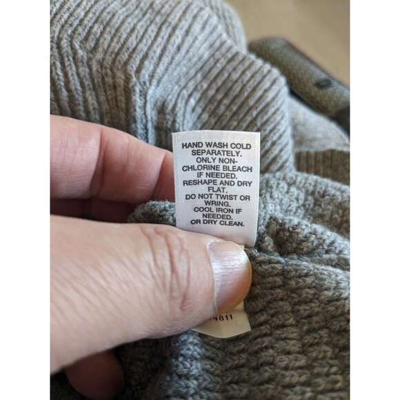 J Jill Women's Sweater Gray Small Knitted V-Neck Relaxed Tunic Pullover - Picture 10 of 12